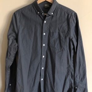 ASOS DESIGN casual skinny oxford shirt in blue